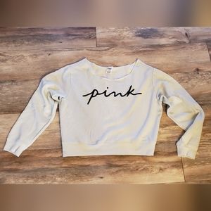 VS Pink Large pale green sweatshirt. Like new.